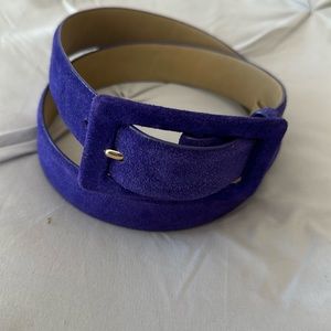 Talbots Blue Suede Leather Belt
